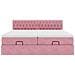 Struttura Letto Pouf con Materassi Rosa 160x200 cm Velluto - Foto miniatura 8