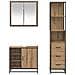 Set di mobili per il bagno con porta 3 pcs Rovere artigianale - Foto miniatura 8