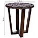 Tavolino In Legno E Madreperla Marrone D36x40h Cm - Foto miniatura 3