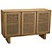 Credenza In Legno E Corda Intrecciata Marrone 120x36x75h - Foto miniatura 1