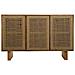 Credenza In Legno E Corda Intrecciata Marrone 120x36x75h - Foto miniatura 2