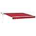Tenda Retrattile Rosso 300 x 250 cm Poliestere e Metallo - Foto miniatura 1