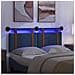 Testiera sospesa Con luce LED Blu PU Antico - Foto miniatura 5
