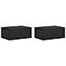 Armadio da Notte con cassetto 2 pcs Nero 49 x 34,5 x 20 cm - Foto miniatura 1
