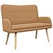 Divano a 2 Posti Beige 115 x 61 x 87 cm Bouclé - Foto miniatura 1