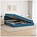 Letto con Contenitore Blu Scuro 200 x 200 cm Velluto - Foto miniatura 2
