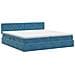 Letto con Contenitore Blu Scuro 200 x 200 cm Velluto - Foto miniatura 8