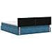 Letto con Contenitore Blu Scuro 200 x 200 cm Velluto - Foto miniatura 9