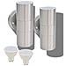 Applique Led Parete Esterno 2pz. Acciaio Inox Proiezione In Alto / in Basso - Foto miniatura 3