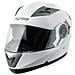 Casco Modulare Apribile Moto Touring Sport Visiera Parasole Bianco Xl - Foto miniatura 4