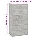 Credenza 6 Cassetti Grigio Cemento 50x34x96cm Legno Multistrato - Foto miniatura 3