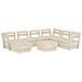 Set Divani Da Giardino Su Pallet 8 Pz In Legno Abete Impregnato - Foto miniatura 1