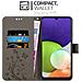 Cadorabo Custodia Compatibile Con Samsung Galaxy A22 4g / M22 / M32 4g In Grigio Fiore - Coperchio Protettivo In Design Floreale Con Chiusura Magnetica, Funzione Stand E Slot Per Carte - Foto miniatura 3