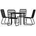 Set Mobili Da Pranzo Per Giardino 5 Pz Nero - Foto miniatura 1