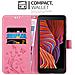 Cadorabo Custodia Compatibile Con Samsung Galaxy Xcover 5 In Rosa Fiore - Coperchio Protettivo In Design Floreale Con Chiusura Magnetica, Funzione Stand E Slot Per Carte - Foto miniatura 2