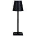 Lampada Da Tavolo Led Senza Fili Ricarica Usb-c Dimmerabile In Metallo Nero - Foto miniatura 1