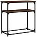 Tavolino Consolle Rovere Marrone 75x35,5x75cm Legno Multistrato - Foto miniatura 2