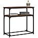 Tavolino Consolle Rovere Marrone 75x35,5x75cm Legno Multistrato - Foto miniatura 3