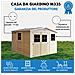 Casa Da Giardino In Legno Naturale Con Pavimento Impregnato H226x316x324 Cm / 9 M²- Magazzino Esterno Con Finestre - Timbela M335+m335g - Foto miniatura 5