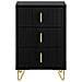 Comodino Letto Con 3 Cassetti Tavolino Da Salotto O Soggiorno Tavolino Telefono Nero 40x40x63cm, Fbt115-l-sch - Foto miniatura 1