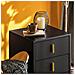 Comodino Letto Con 3 Cassetti Tavolino Da Salotto O Soggiorno Tavolino Telefono Nero 40x40x63cm, Fbt115-l-sch - Foto miniatura 4