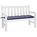 Cuscino Panca Giardino Blu Marino 120x50x7cm In Tessuto Oxford - Foto miniatura 3