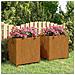 Fioriere Con Gambe 2pz Ruggine 49x47x50 Cm Acciaio Corten - Foto miniatura 8