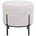Pouf Alford - Bianco - Poliestere - 35,5x35,5x37 Cm - Foto miniatura 2