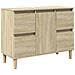 Mobile Lavabo Rovere Sonoma 80x33x60 Cm In Legno Multistrato - Foto miniatura 2