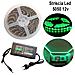 Striscia Strip Led 5050 5m Adesiva Luce Ip65 Alimentatore 12v 5a Verde 12w /m - Foto miniatura 1