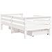 Giroletto Bambini con Cassetti Bianco 70x140cm Massello di Pino - Foto miniatura 5