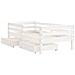 Giroletto Bambini con Cassetti Bianco 70x140cm Massello di Pino - Foto miniatura 8