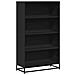Libreria Nera 80,5x35x139 Cm In Truciolato - Foto miniatura 2