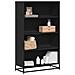 Libreria Nera 80,5x35x139 Cm In Truciolato - Foto miniatura 1