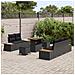 Set di Divani da Giardino con Cuscini da 8 Pezzi in Rattan Polyrattan Nero Acacia, Set da Pranzo per Giardino da 3 Pezzi con Cuscini in Rattan Polyrattan Nero Acacia - Foto miniatura 3