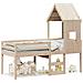 Letto a Soppalco con Tetto 80x200 cm in Legno di Pino - Foto miniatura 1
