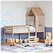 Letto a Soppalco con Tetto 80x200 cm in Legno di Pino - Foto miniatura 2