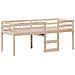 Letto a Soppalco con Tetto 80x200 cm in Legno di Pino - Foto miniatura 5