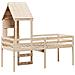 Letto a Soppalco con Tetto 80x200 cm in Legno di Pino - Foto miniatura 8