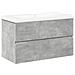 Set Mobili da Bagno 2 pz Grigio Cemento in Legno Multistrato - Foto miniatura 1