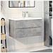 Set Mobili da Bagno 2 pz Grigio Cemento in Legno Multistrato - Foto miniatura 3