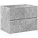 Set Mobili da Bagno 2 pz Grigio Cemento in Legno Multistrato - Foto miniatura 8