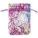 Sacchetti In Organza Con Motivo Corallo Iridescente Dorato 7x9cm (100 Pezzi) Sacchetti Regalo A Rete Con Coulisse - Foto miniatura 2
