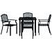Set da Pranzo per Giardino 5 pcs Antracite Acciaio - Foto miniatura 7