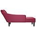 Sdraio con Bracciolo Destro in Velluto Rosso Vino - Foto miniatura 5