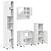 Set di mobili per il bagno 4 pcs Bianco lucido 61 x 35 x 64 cm - Foto miniatura 1