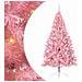 Albero di Natale artificiale con luci integrate Rosa 210 cm PVC - Foto miniatura 1
