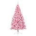 Albero di Natale artificiale con luci integrate Rosa 210 cm PVC - Foto miniatura 4