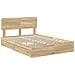 Letto con Contenitore con testiera Rovere Sonoma 140 x 190 cm - Foto miniatura 4