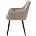 Sedie da pranzo LUKK - Velluto beige scuro con gambe nere x2 - Foto miniatura 5